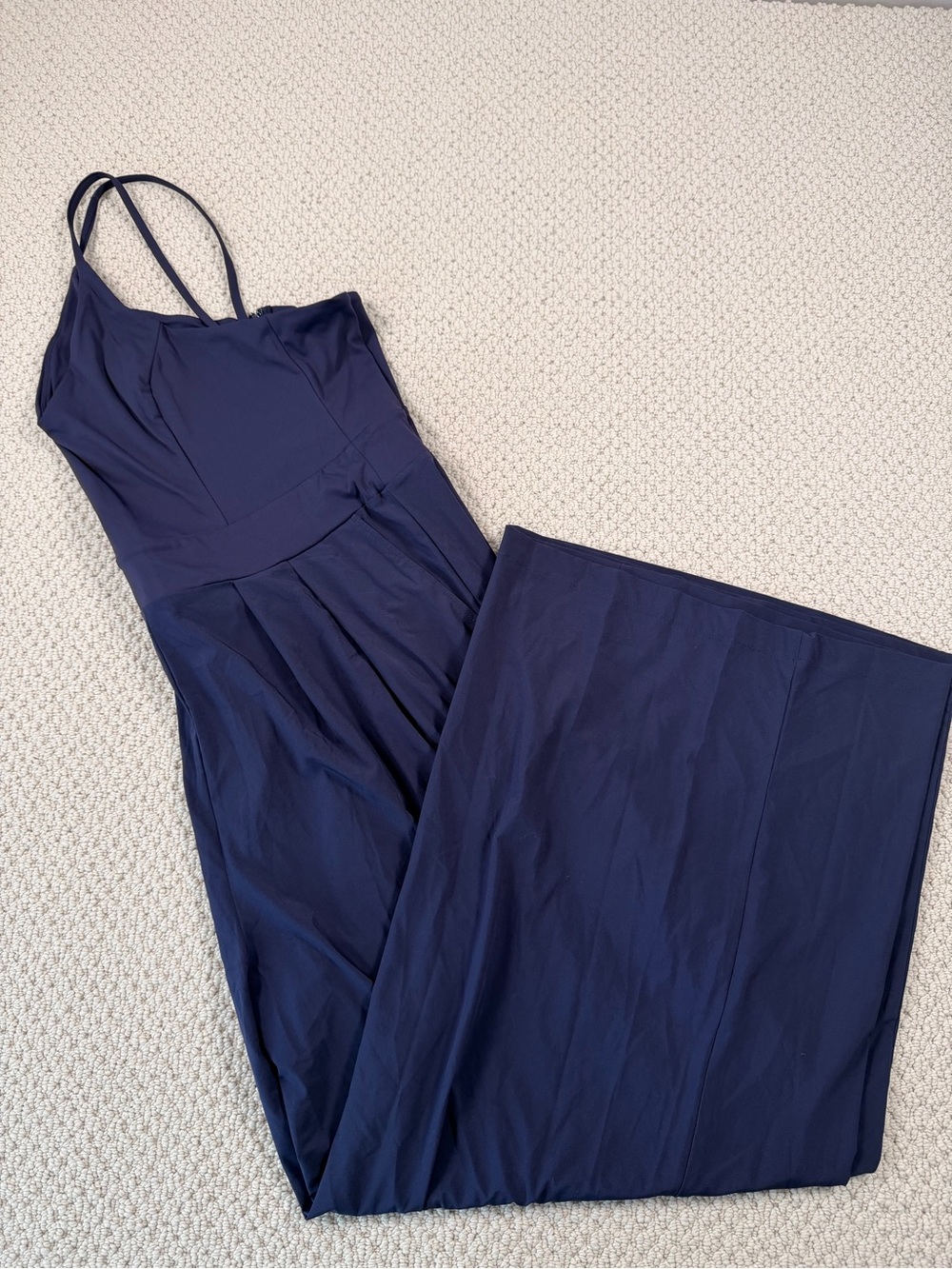 HALARA Navy Strappy Jumpsuit